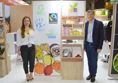 Andrea Malagon and Alavaro Galeano from Frutas Comerciales exotics from Colombia.